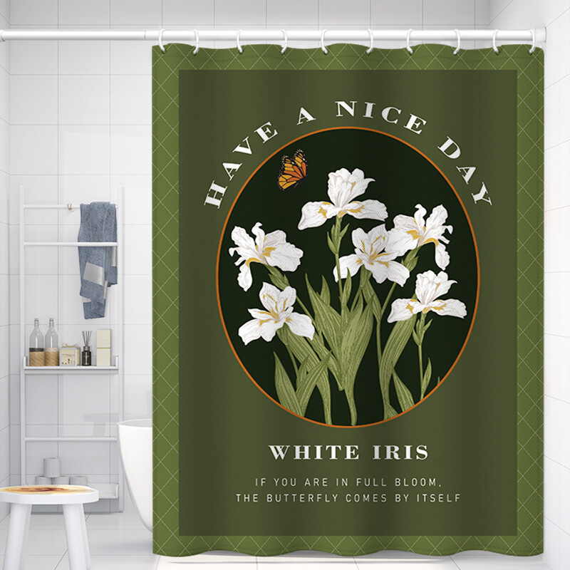 3D Digital Printing Resistant Waterproof Bathroom Shower Curtain Set Polyester Shower Curtain Waterproof Mildew Resistant Bathroom Supplies Practical Home Decor 110611