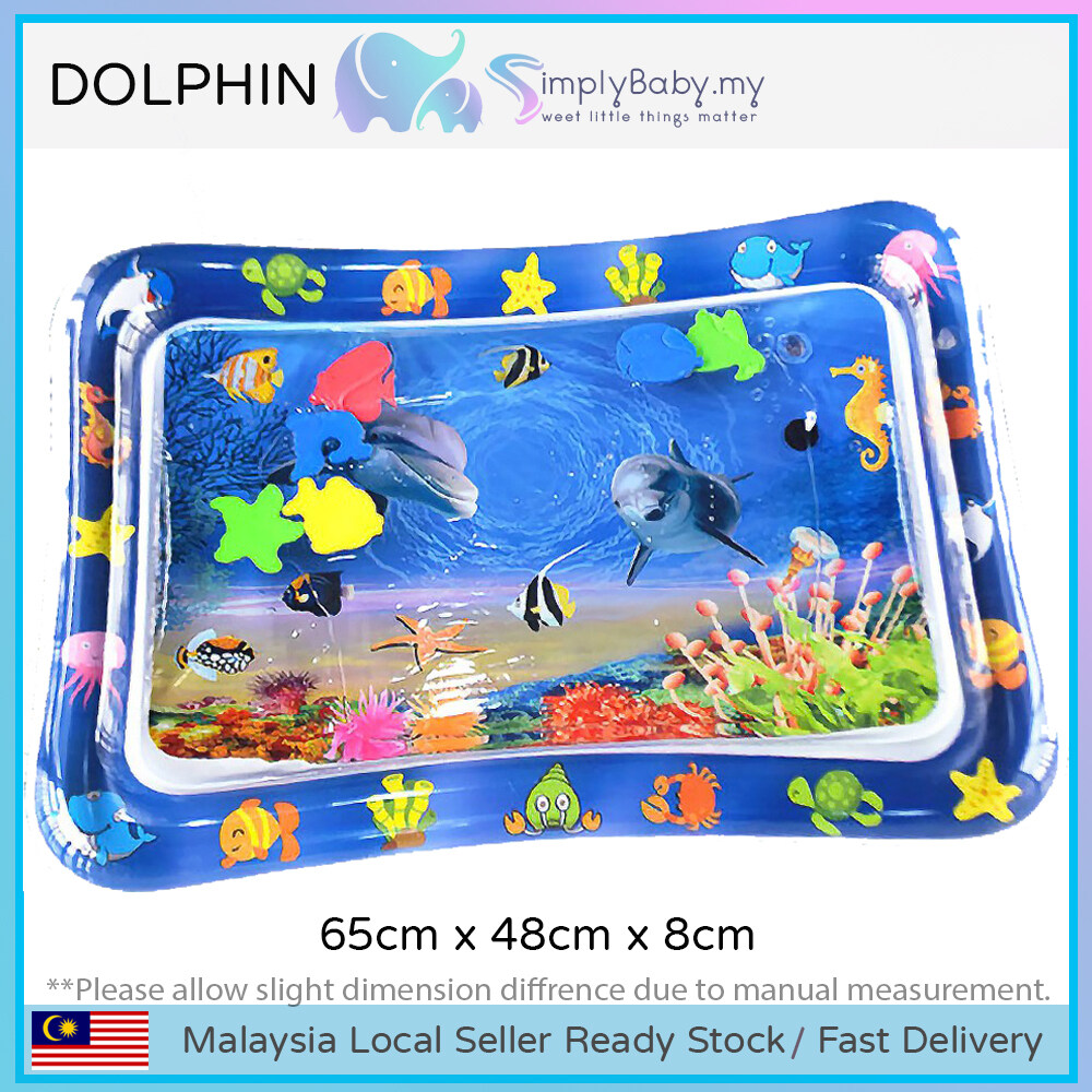 SIMPLYBABY Inflatable Water Play Mat for Baby Infant Tummy Time 3Months+ Colourful Fun Attractive Gift HeadLift Practice