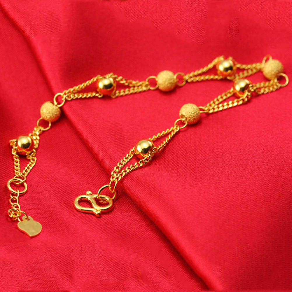Women Gold Color Bracelet Fashion Hand Wrist Decoration Gilded Cuff Bracelet