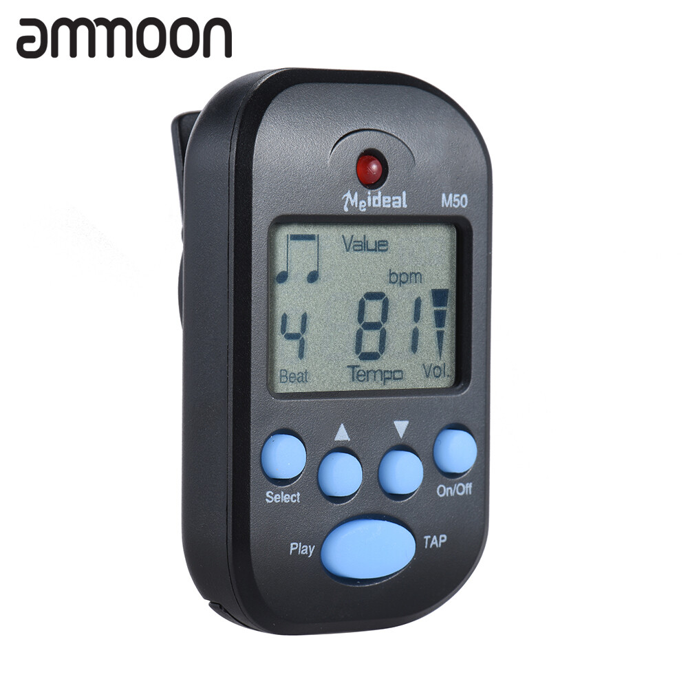[okoogee]Màn Hình LCD Máy Đếm Nhịp Độ Kỹ Thuật Số Kẹp Chuyên Nghiệp Nhẹ Và Nhỏ, Nhạc Cụ Cho Đàn Guitar Violin Bass, Màu Đen