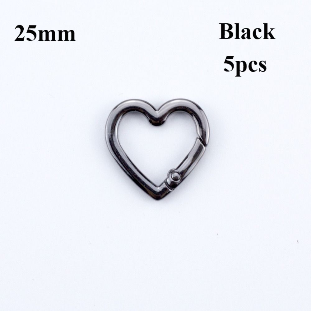 Sports xu 5pcs bạc vàng đen móc đa năng trái tim kẹp móc khóa chất lượng cao cổng mạ ví túi xách có khóa