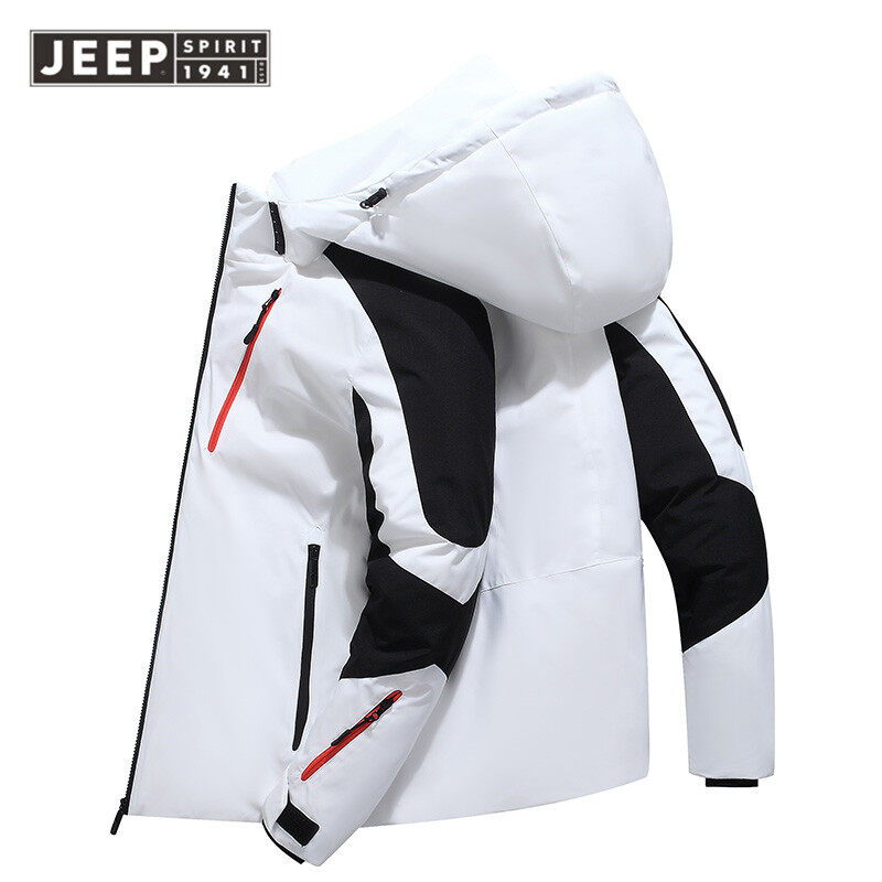 JEEP SPIRIT Explosions Down Jacket Men's Short Thickened New Fashion White Duck Down Jacket