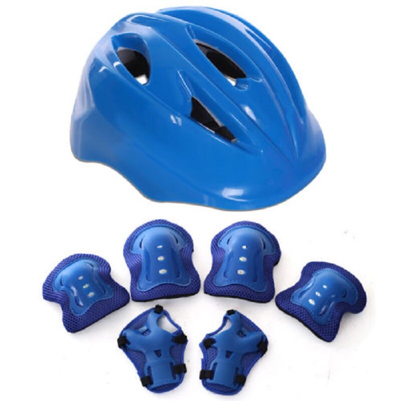 [Pickmine]3-15Y  Kids Boy Girl Safety Helmet Knee Elbow Pad Sets For Cycling Skate Bike