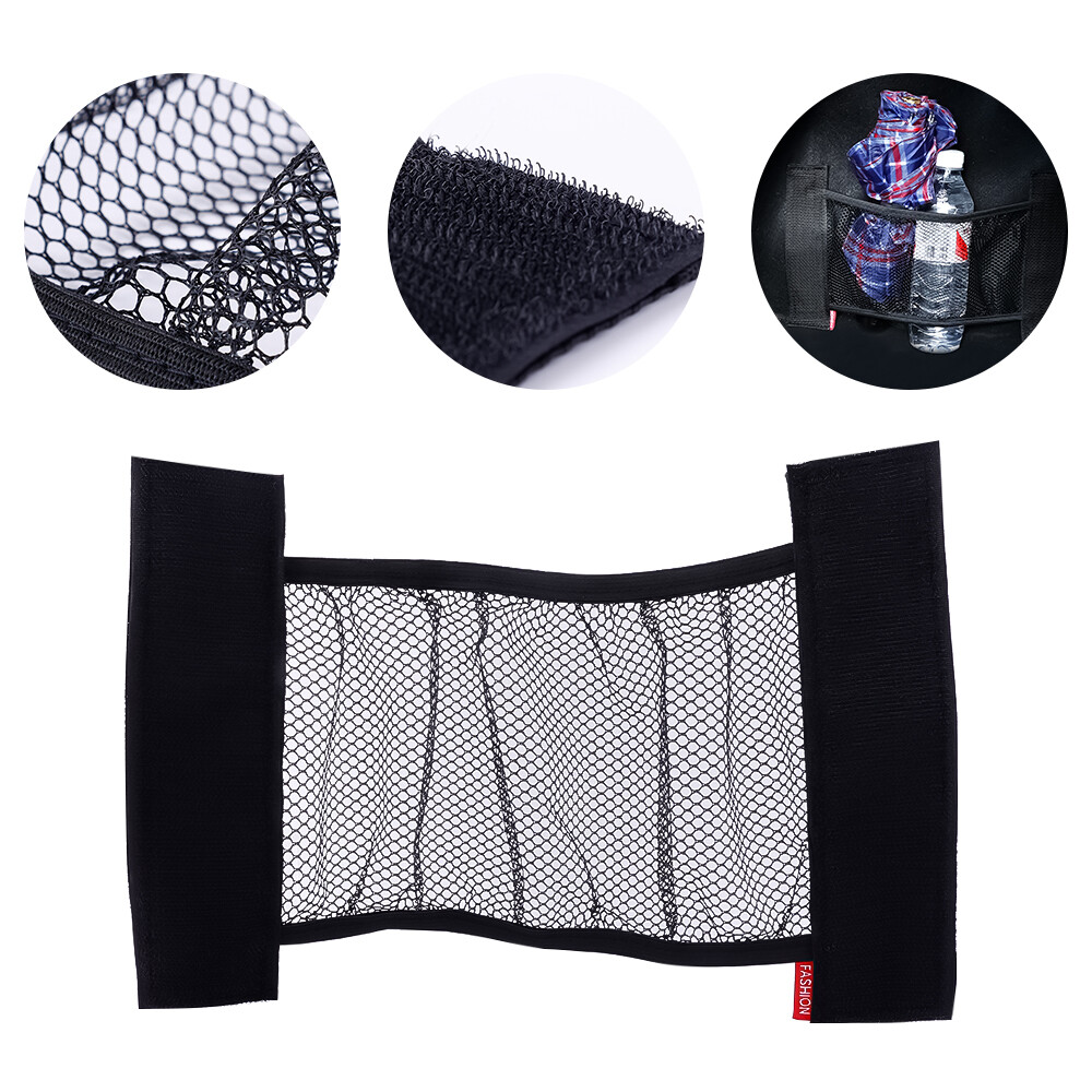 Car Trunk Elastic Mesh Fixed Straps Car Interior Organizer Extinguisher Storage Net Bag Seat Back Fixing Bag Auto Accessories