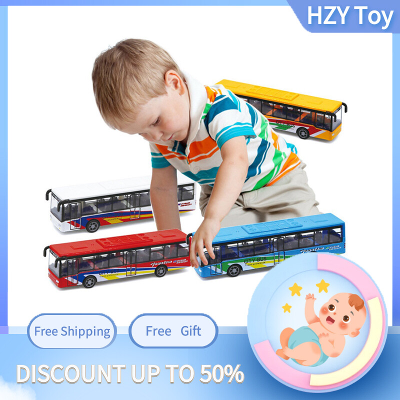Alloy Mini Simulation Pull Back Car Bus Model Desktop Decor Kids Collectible Toy