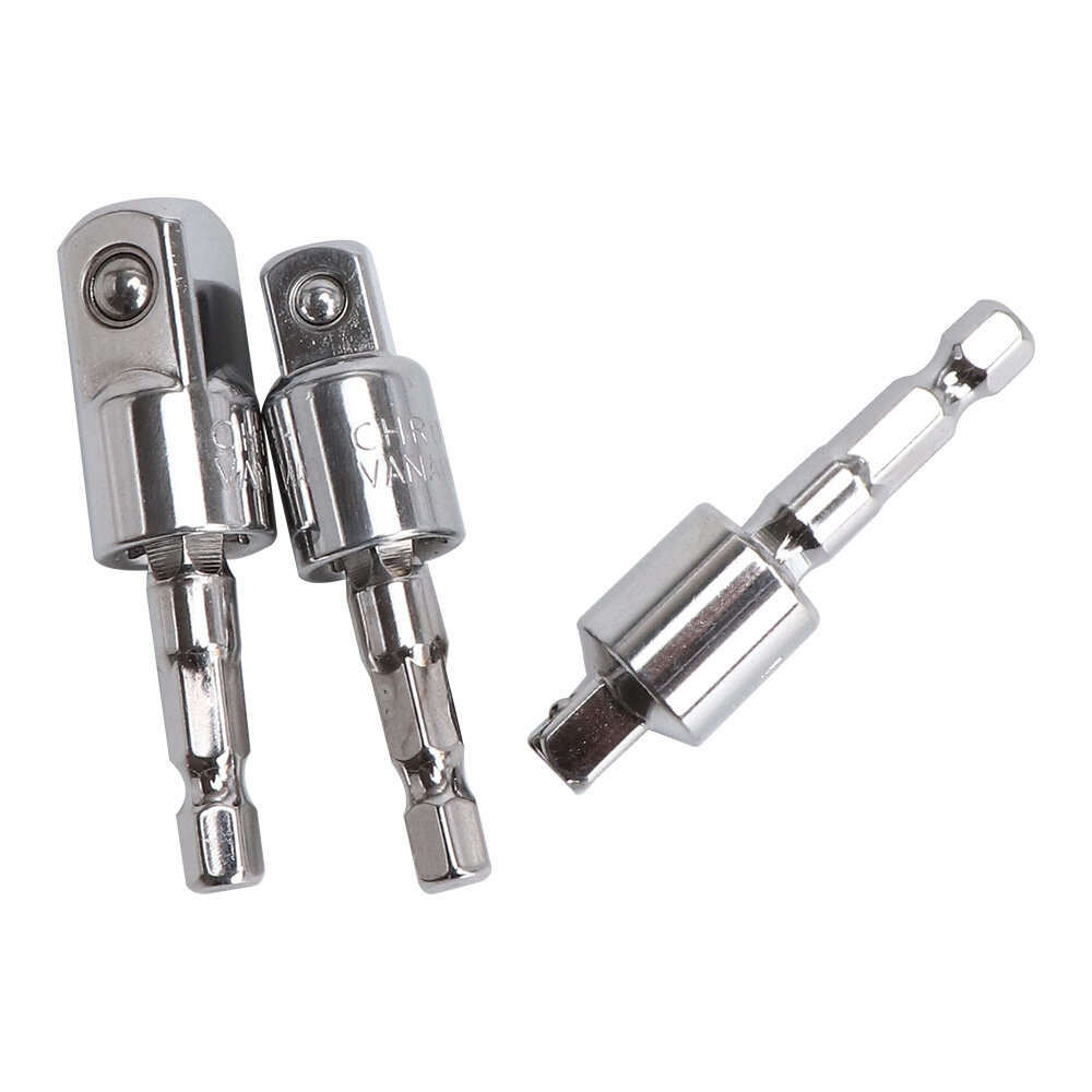 1 / 2 3 / 8 1 / 4 Air Screwdriver Universal Joint Hexagon Handle Square Head Sleeve Conversion Tool Connecting Rod Electric Drill Socket Adapter