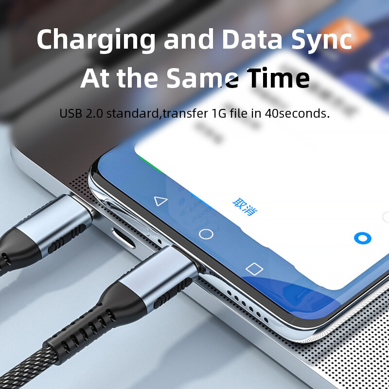 BKWHALE 60W Type C TO Type C Charge Cable 3A Fast charging USB C Data Cable
