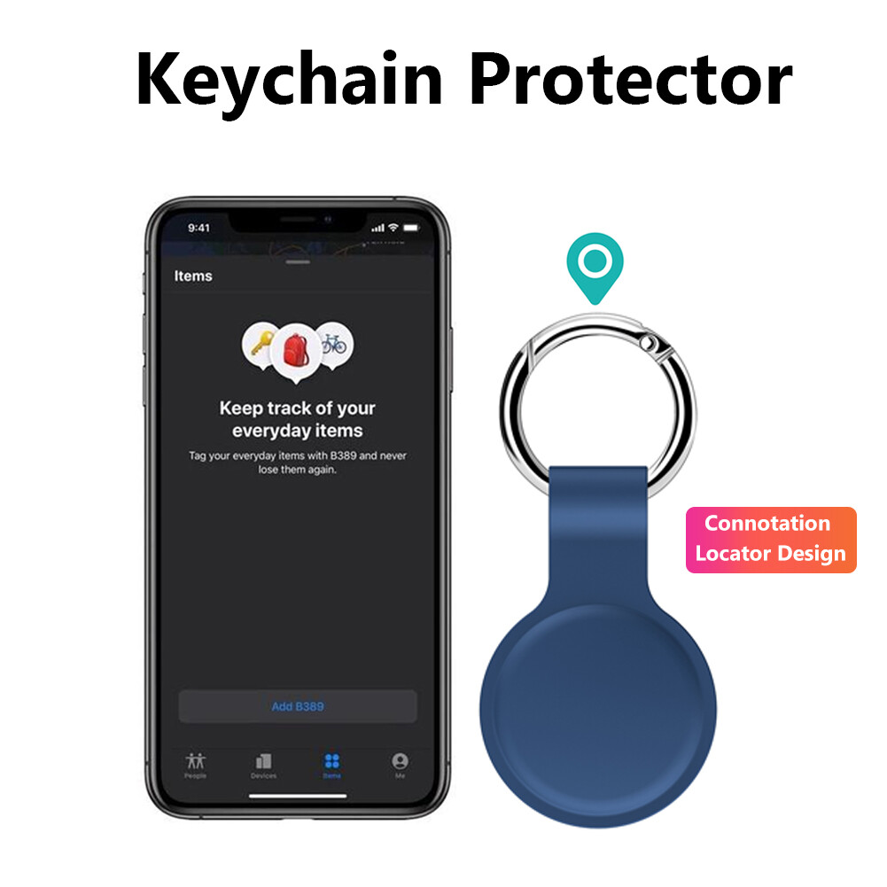 Portable Silicone Protective Cover with Keychain for Airtags Protective Case for Airtags