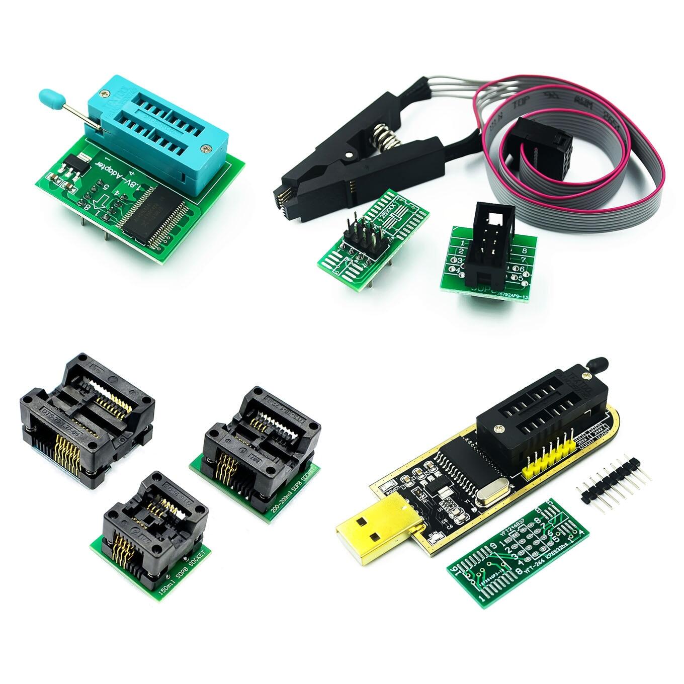 Mô-đun Lập Trình USB BIOS EEPROM Flash Sê-ri CH341A 24 25 + Kẹp Kiểm Tra SOIC8 SOP8 Cho EEPROM 93CXX / 25CXX / 24CXX