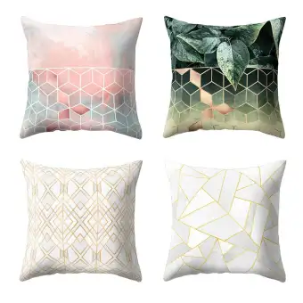 Buybowie 4 Pcs Pillow Covers Set Geometric Patterns Home