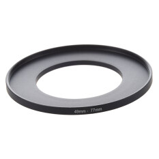 Camera Lens Filter Step Up Ring 49mm-77mm Adapter Black