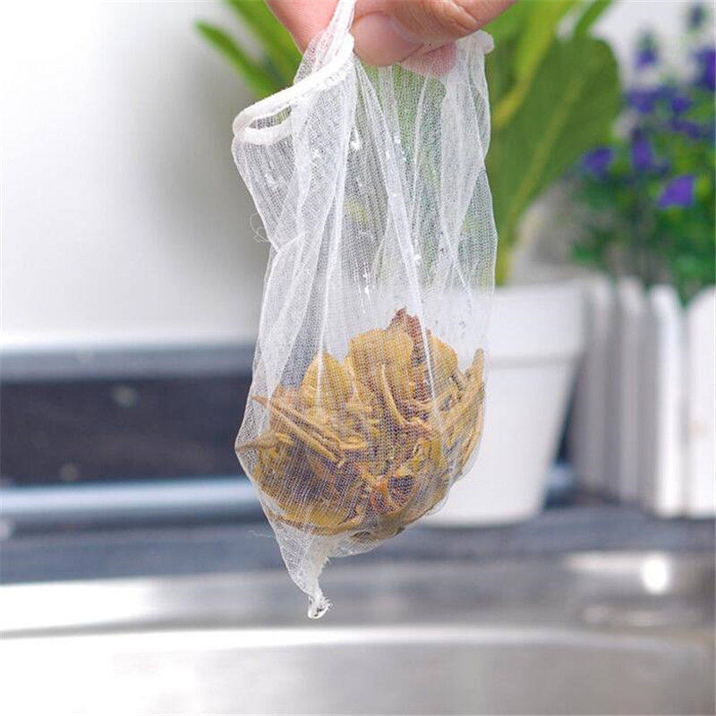 100pcs/200pcs/500pcs Kitchen Sink Net Filter Sink Basket Bag Drain Strainer Filter Net Prevent Clogs 9cmx9cm