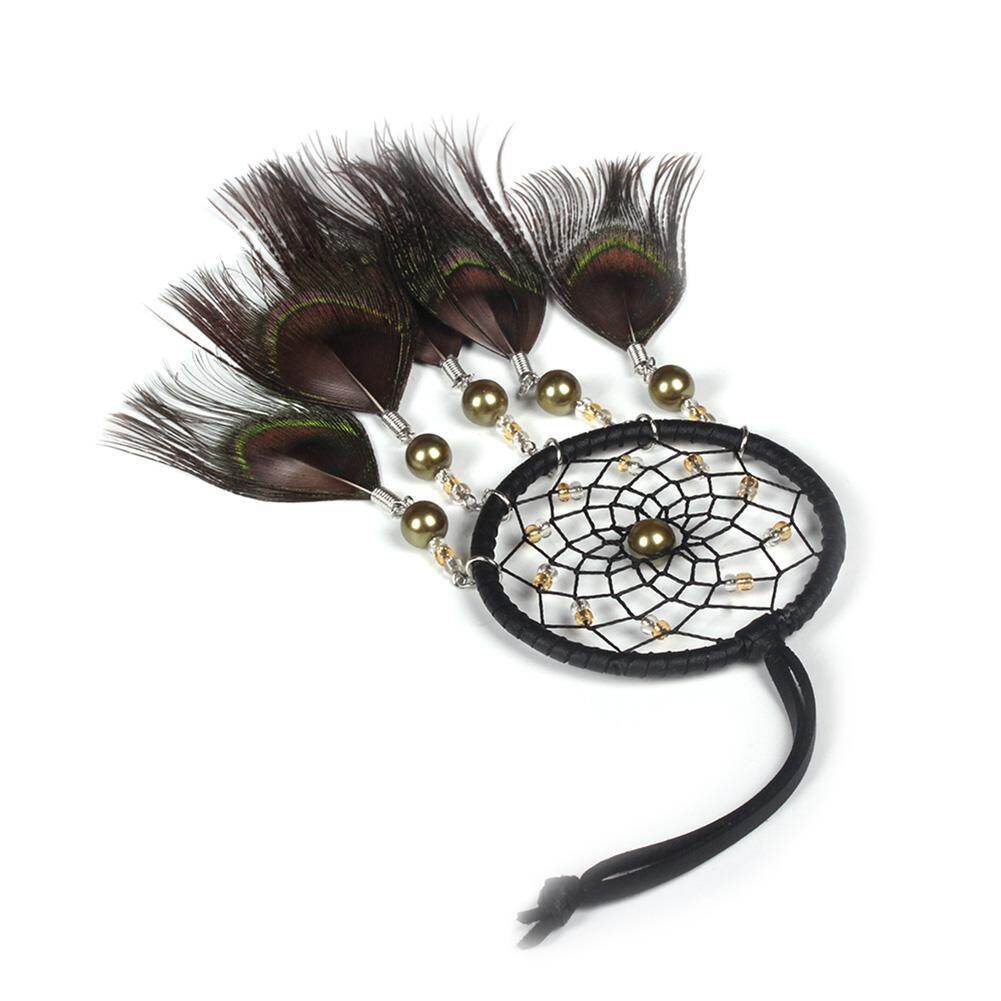 Peacock Feathers Handmade Dreamcatcher Craft Dream Catcher Net Home Decor