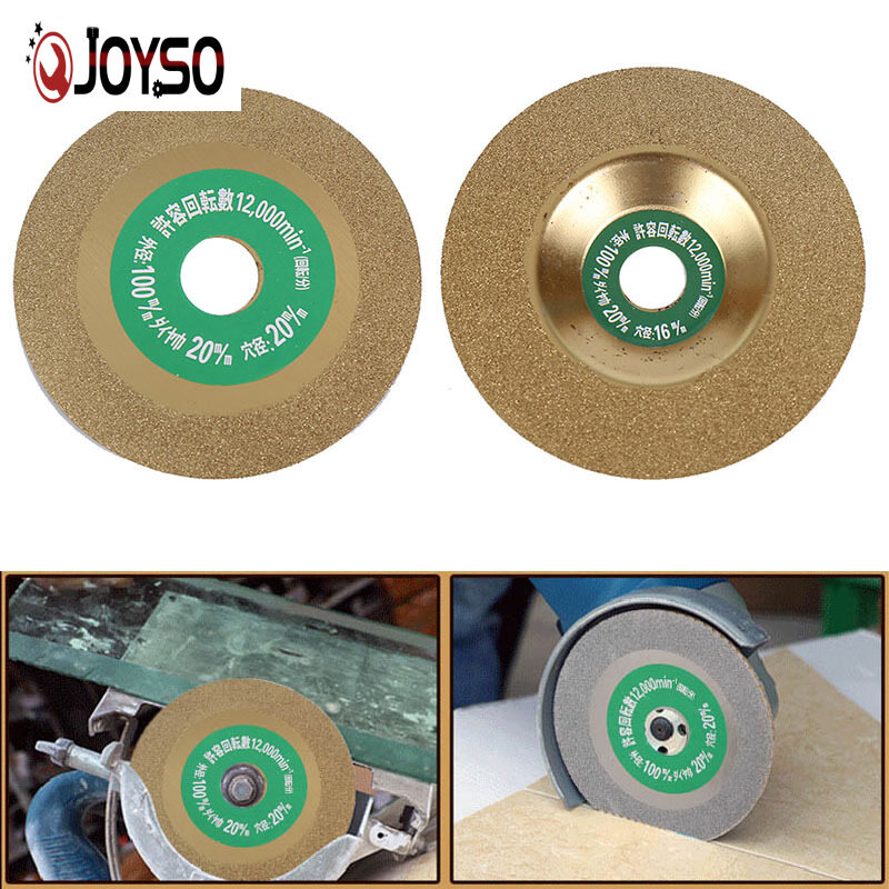 JOYSO 1 Pcs 100mm Diamond Saw Blades Disc Wheel Glass Ceramic Cutting Wheel for Angle Grinder