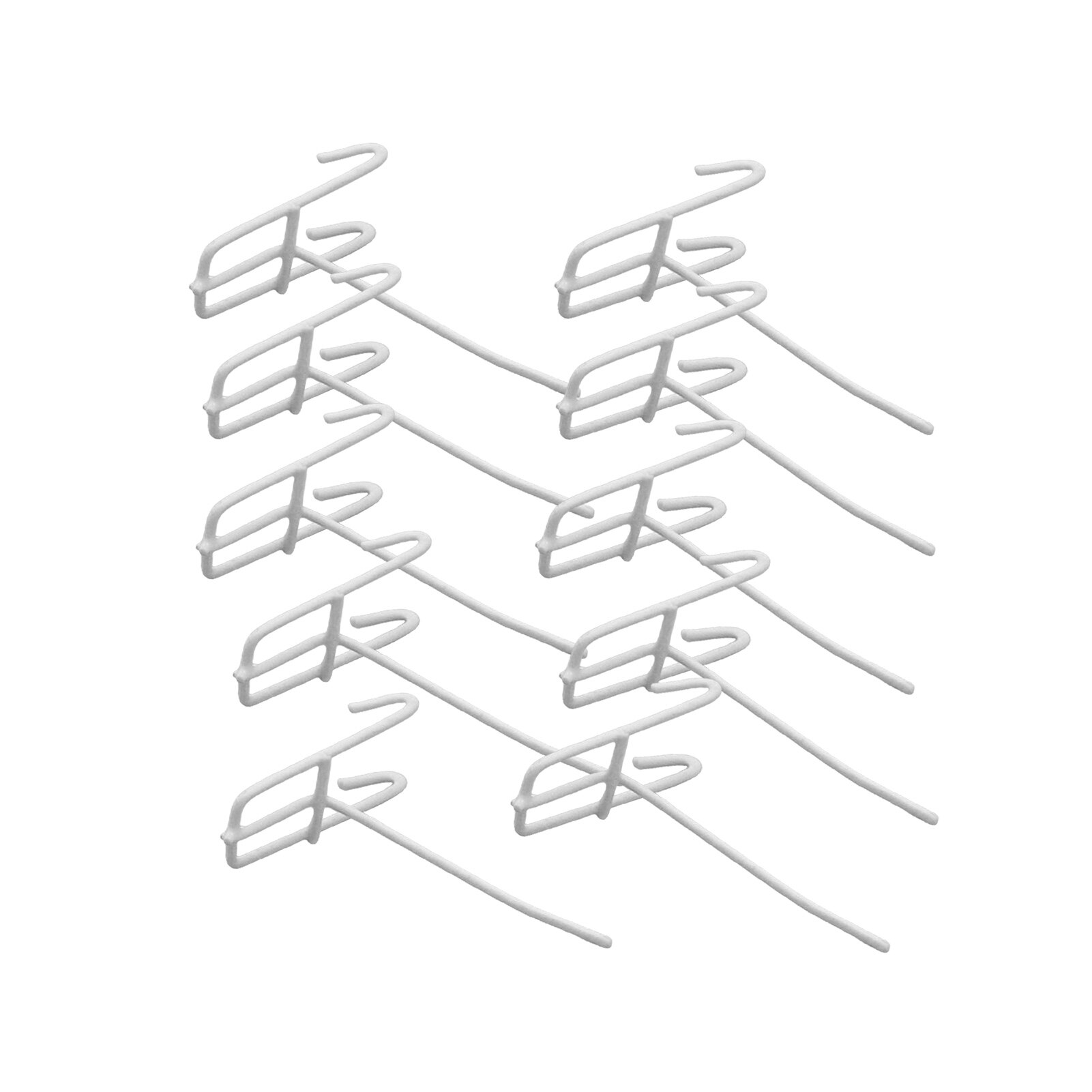 10 Hooks Shelf Hooks Grid Iron Hooks10Pcs Hooks Wear-Resistant Removable Metal Stable Mesh Panel Hangers For Home