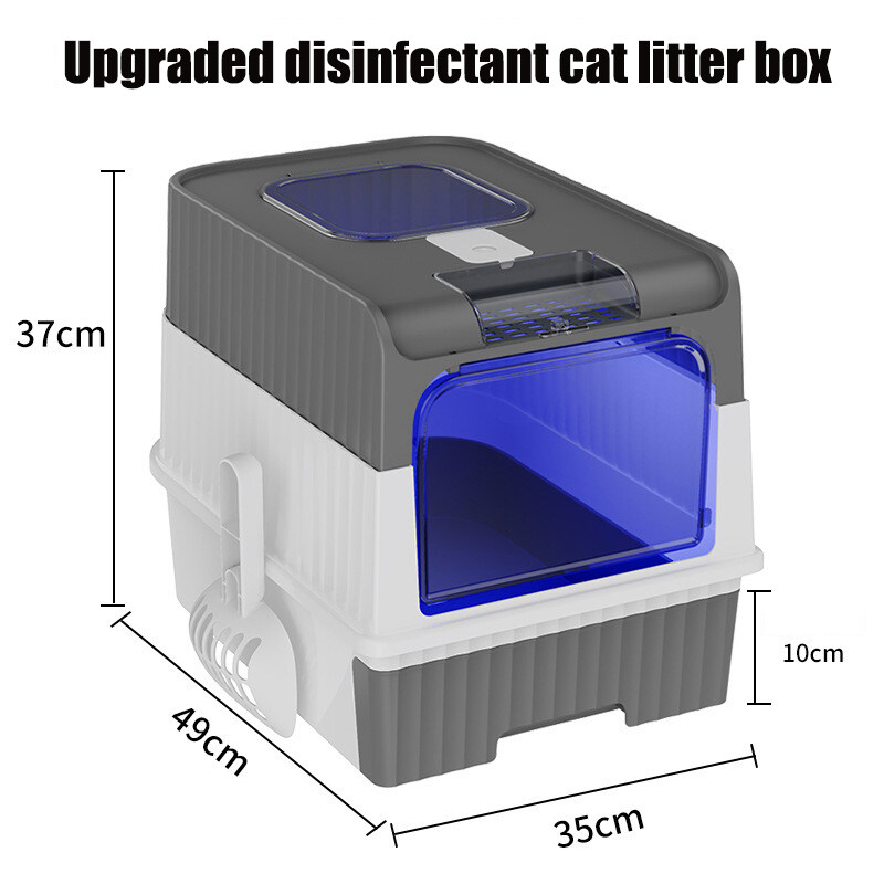 Cat Litter Box, Covered Litter Box with UV Light, Enclosed Cat Litter