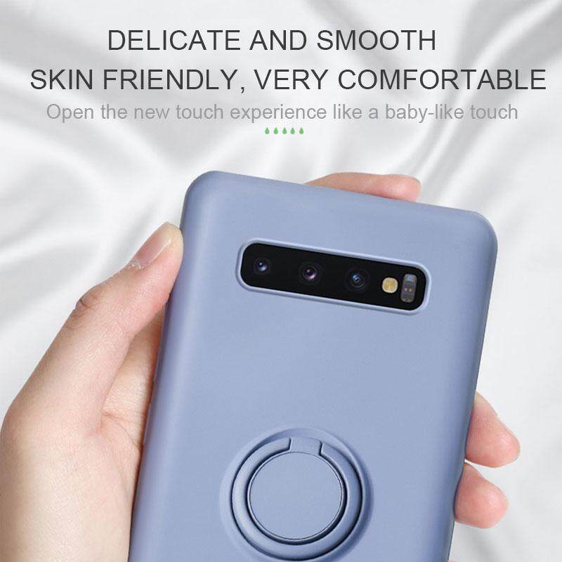 LUOWAN Ốp Lưng Cho Samsung Galaxy Note 20 S23 S22 S21 S20 Ultra S10 S9 S8 Plus Note 9 Note 10 Plus S10E Ốp Lưng Silicon Lỏng Bền Chân Chống Sốc Có Vòng Và Chức Năng Nam Châm Cho Giá Đỡ Xe Hơi