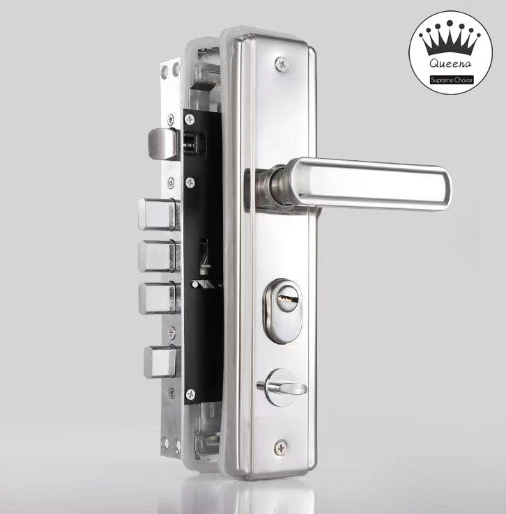 4 Latch Main Doorknobs Doors Lock Set Sus304 Stainless Steel Panel