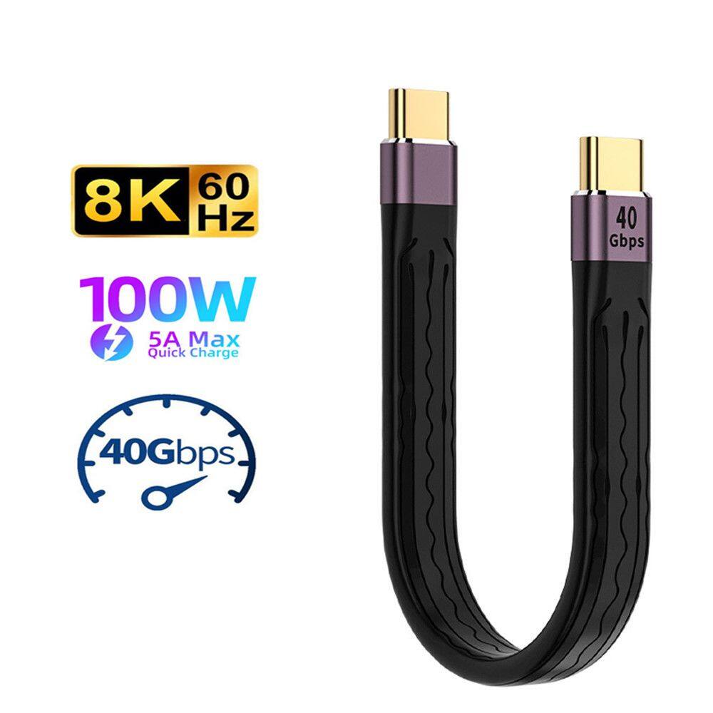 LONGB Điện Thoại Di Động Máy Tính Xách Tay PD100W Cáp Sạc Nhanh USB Linh Hoạt C Đến Type C 40Gbps Cáp Dữ Liệu USB 4.0 Gen3