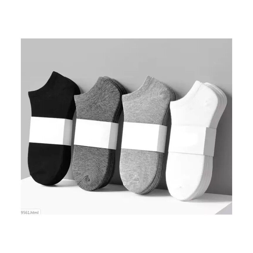 Combo vớ cotton trơn cổ ngắn Hàn Quốc