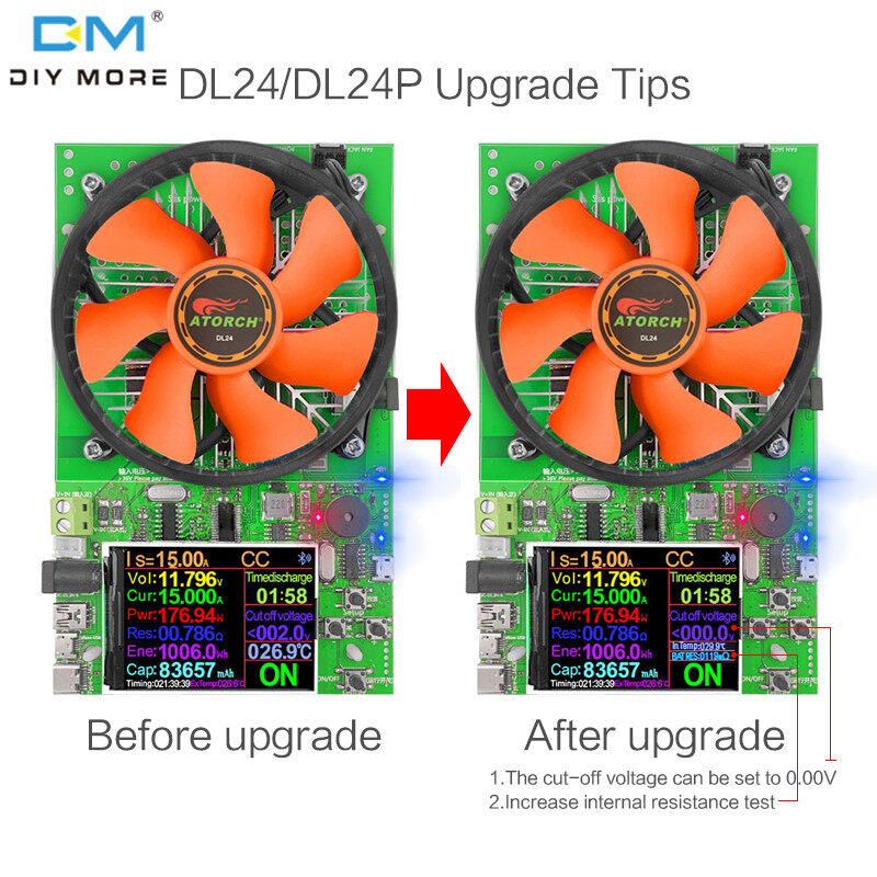 diymore DL24/DL24P 150W/180W CNC điều chỉnh hiện tại xả tải lão hóa Tester Màn hình LCD DC USB điện áp hiện tại Tester