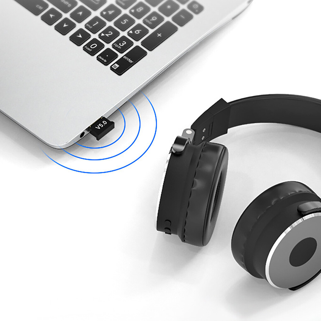 Bluetooth 5.0 Music Adapter Computer Wireless Audio Transmitter Receiver USB 2.0 Fast Speed Dongle