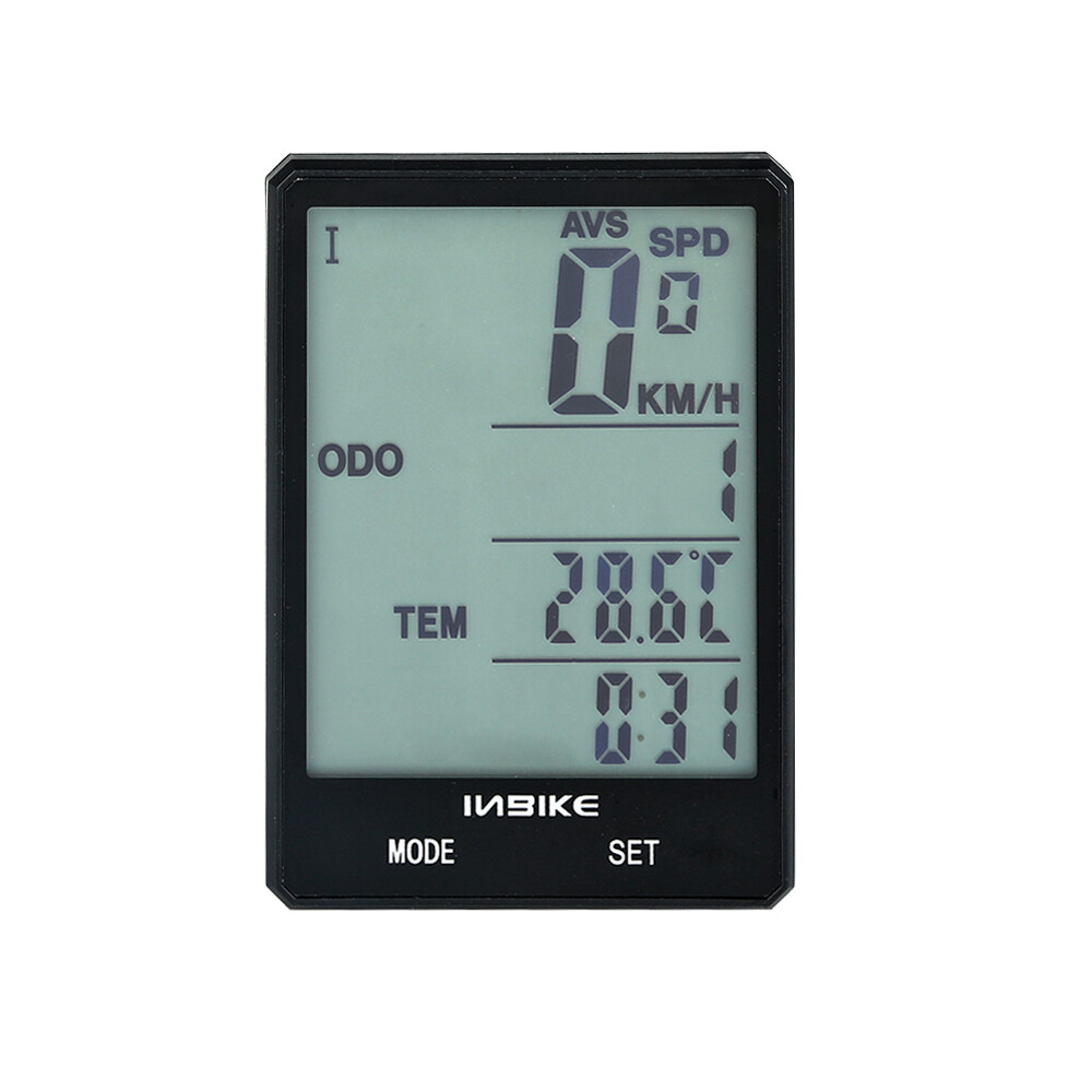 INBIKE Đồng Hồ Tốc Độ Xe Đạp Không Dây 2.8in Không Thấm Nước Màn Hình Hiển Thị LCD Máy Tính Đo Dặm Với Đèn Nền Máy Đo Quãng Đường Máy Tính Không Dây Đa Năng Cho Xe Đạp
