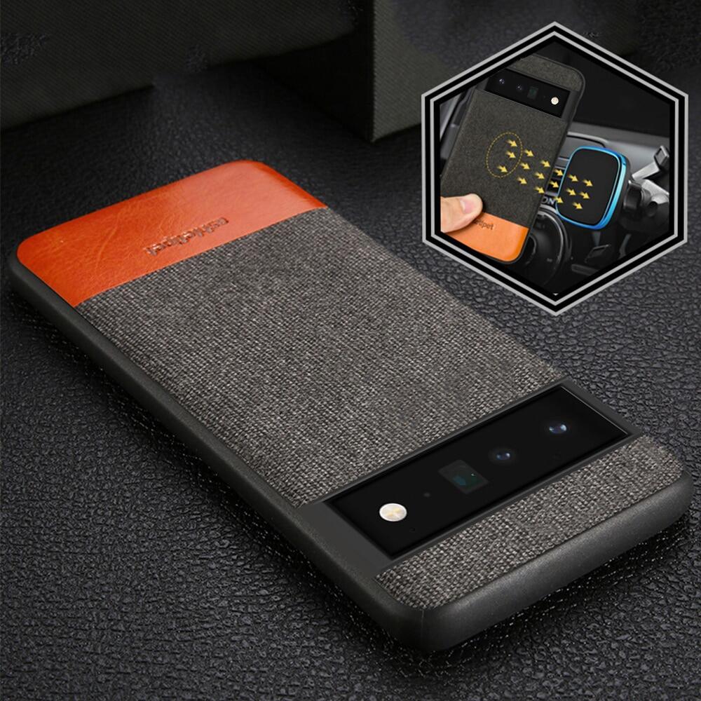 Vải + da Ốp điện thoại cho Google Pixel 7 8 Pro 6 Pro Pixel 6 5 pixel 4 pixel 4A pixel 5A 6A vải 360 bảo vệ toàn bộ