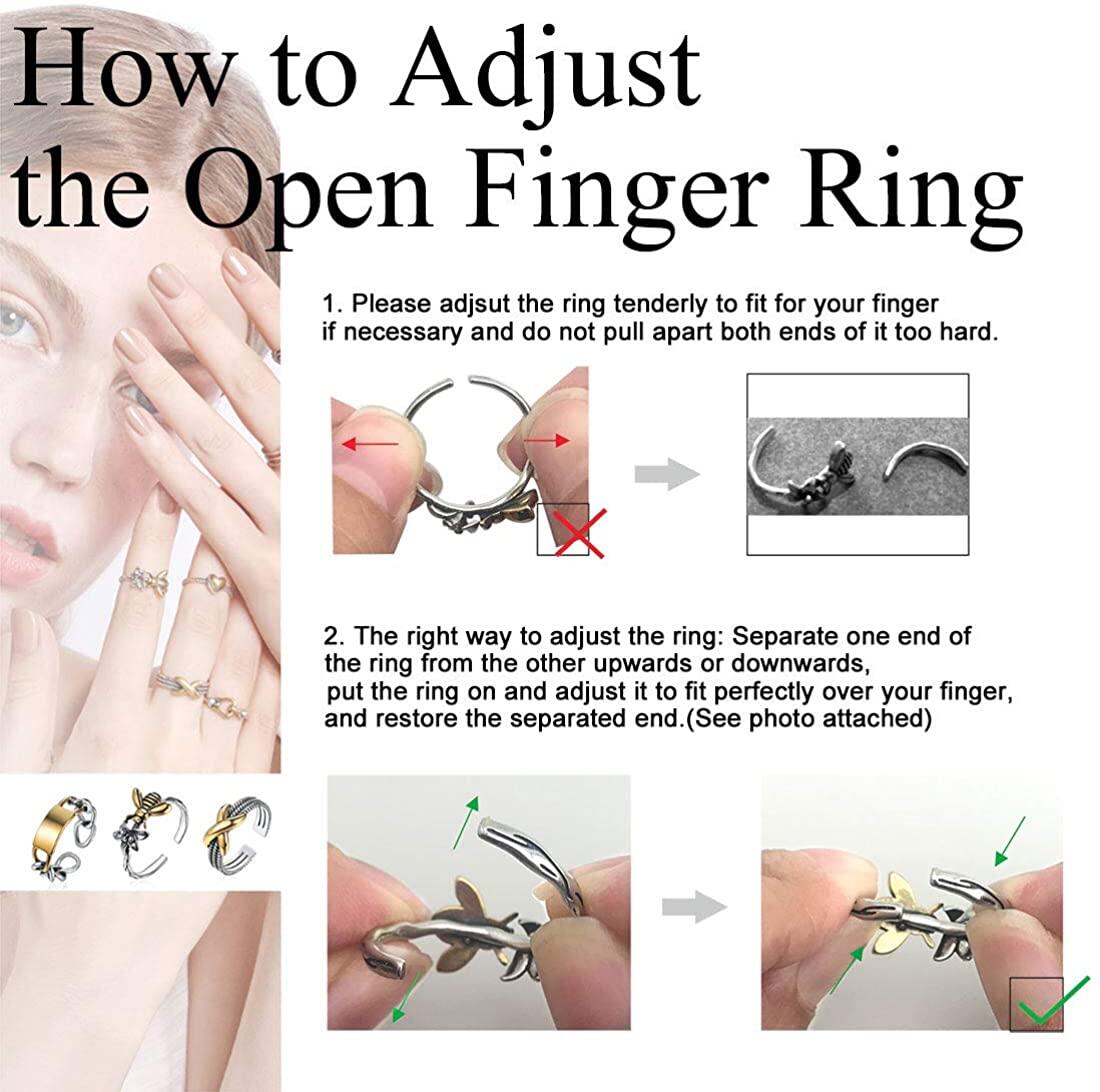 ChicSilver Nhẫn Bạc Ý 925 Nhẫn Hở Đánh Bóng Cao Hình Giọt Nước Tối Giản Nhẫn Vĩnh Cửu Nhẫn Cưới Cho Nữ