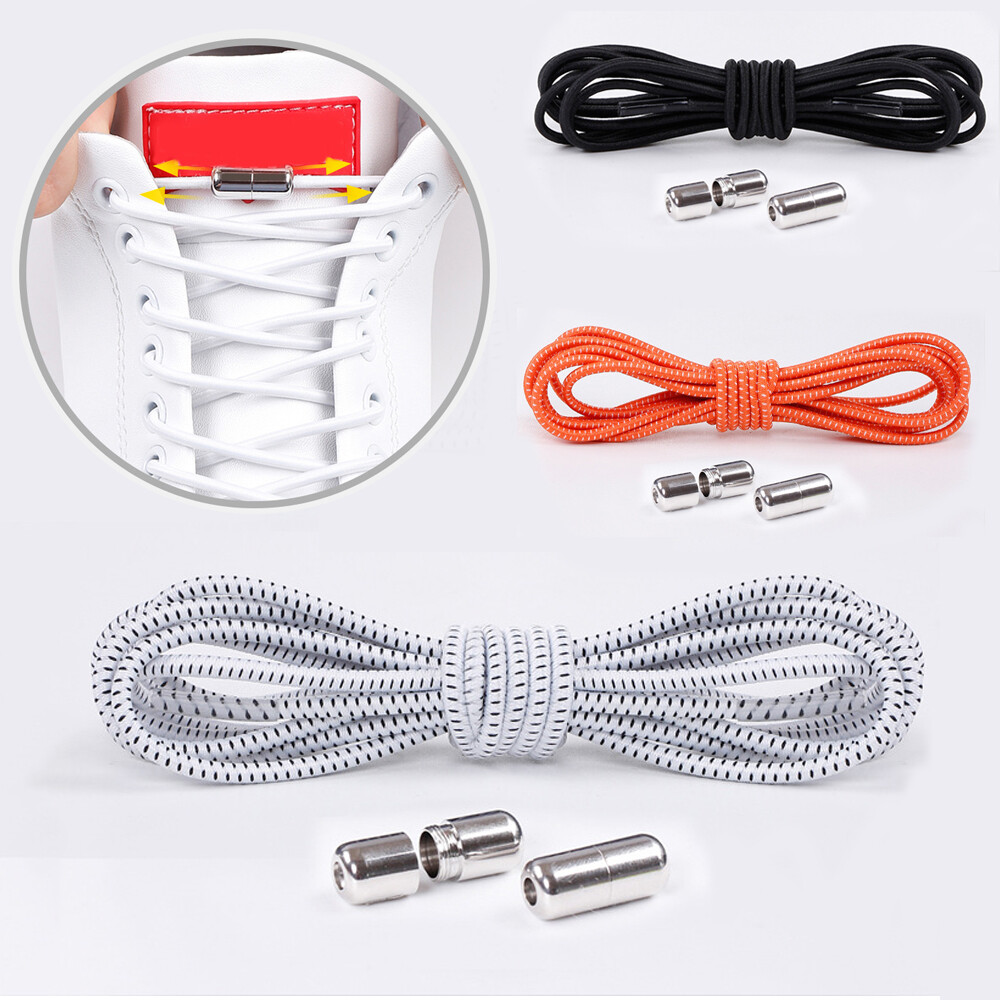 12 Colors Fashion Shoestrings Fast Lacing for Kids Adult Elastic Lock Quick Lazy Laces Sneakers Shoelace No Tie Shoelaces