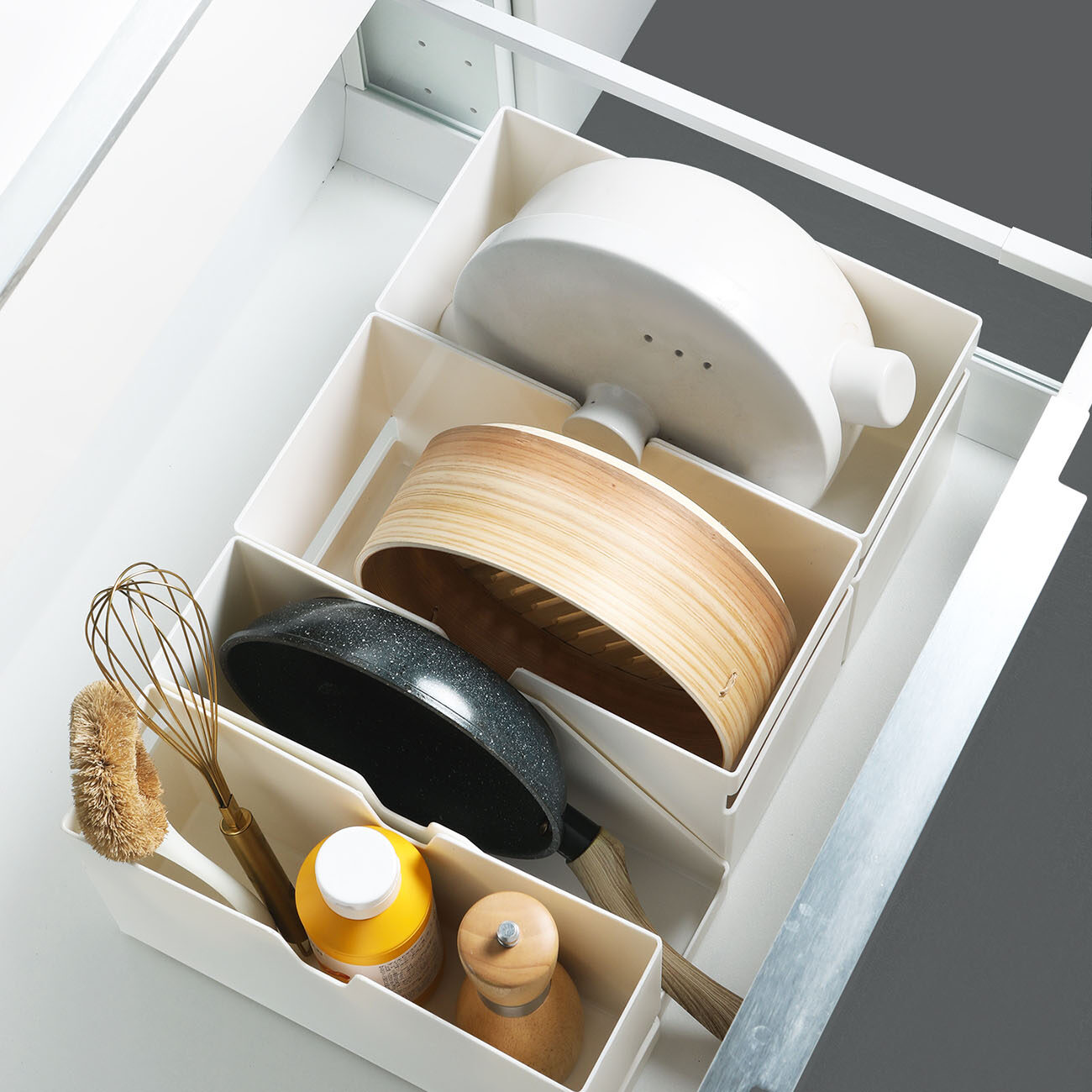 CNMF ABS Plastic Storage Box Cabinet Storagr Basket Kitchen Cupboard Organizer Desktop Debris Sorting Rack