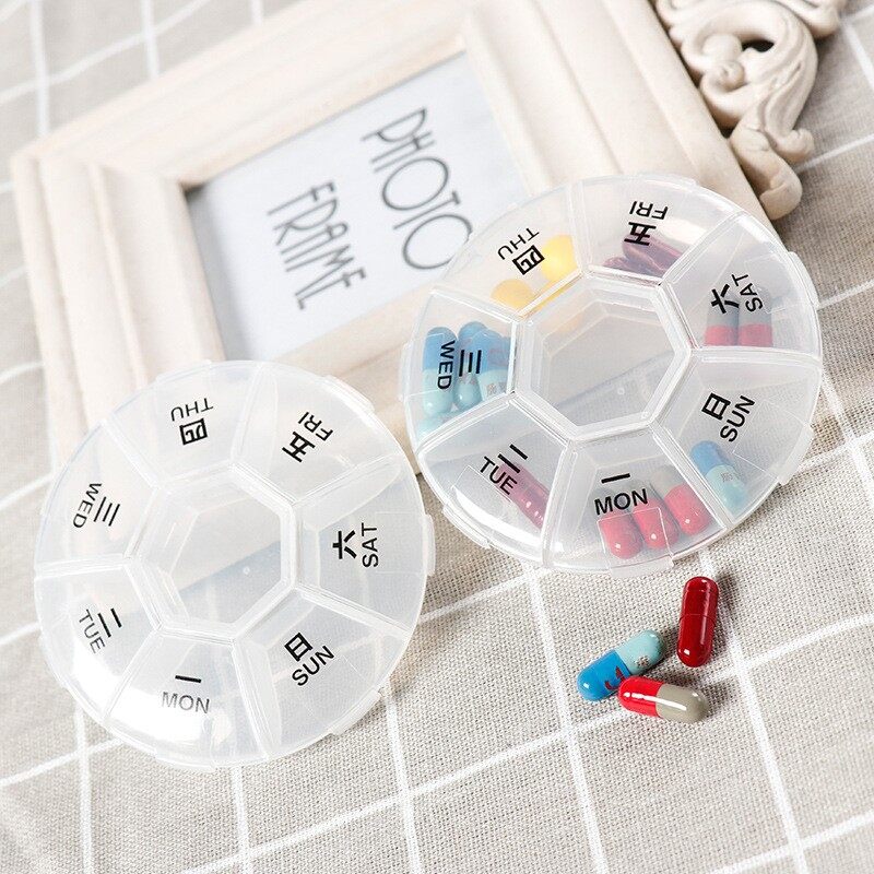 YESPERY Hộp Đựng Thuốc Hàng Tuần Tiện Dụng 7 Ngày Hộp Đựng Hộp Đựng Thuốc Hộp Đựng Thuốc Hộp Đựng Thuốc Nhỏ Hộp Chia Thuốc Viên