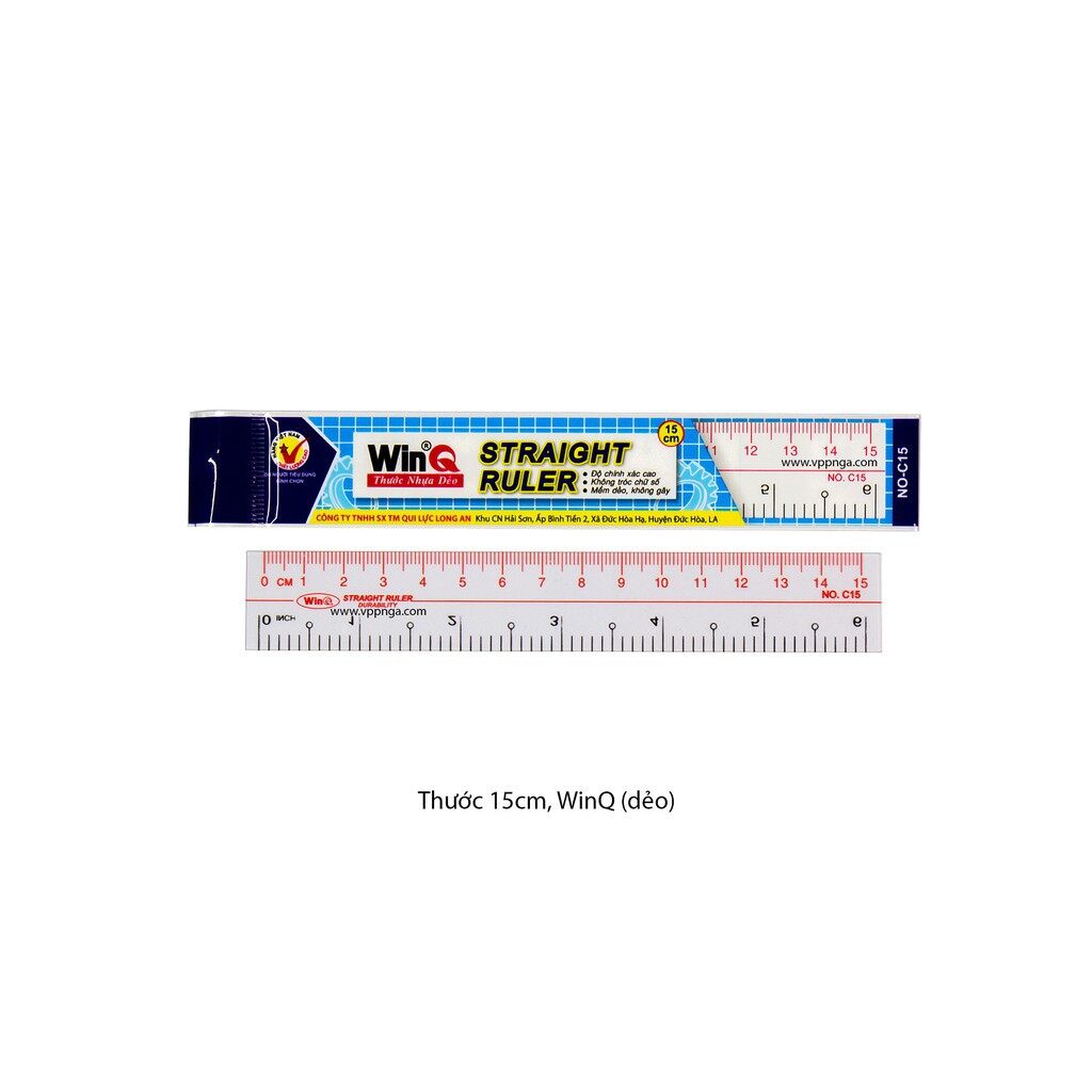 [vpp Trí Tuệ ] - Thước 15cm, WinQ (dẻo) - [ Brendo ]
