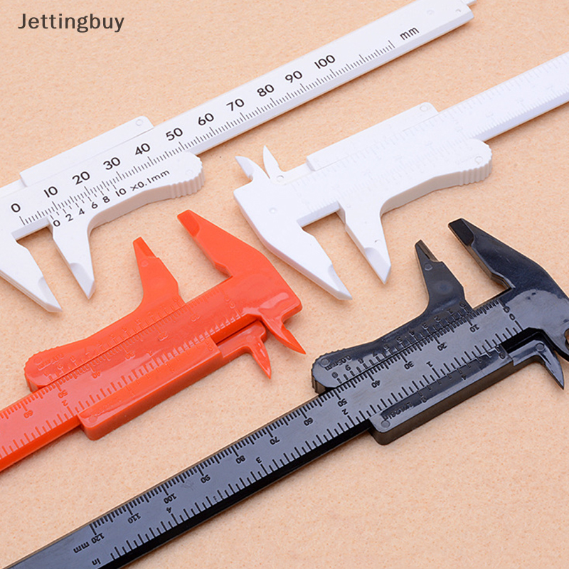 【Jettingbuy】 Flash Sale Double Rule Scale Plastic Vernier Caliper Measuring Student Mini Tool Ruler