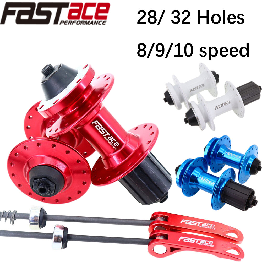 Fastace Mountain Bike Hub MTB Bicycle Front Rear 28 32 36H Holes for Cassette Freewheel 6 Bolt 3 Pawls Disc Brake 28/32hole with Quick Release