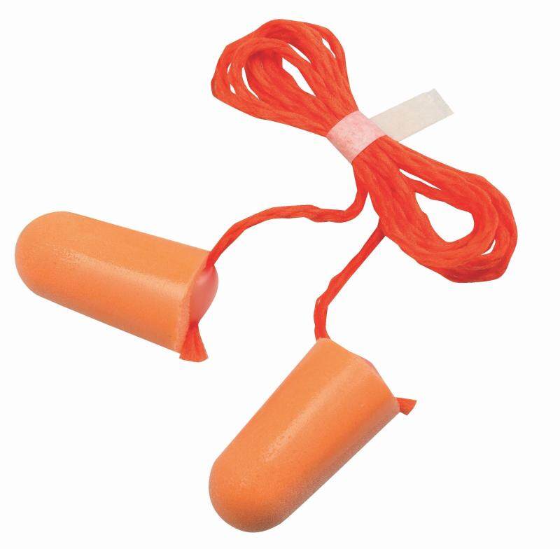 3M Foam Earplugs 1110 - 5 Pair (Corded, Noise Reduction Rating (NRR) 29 dB)