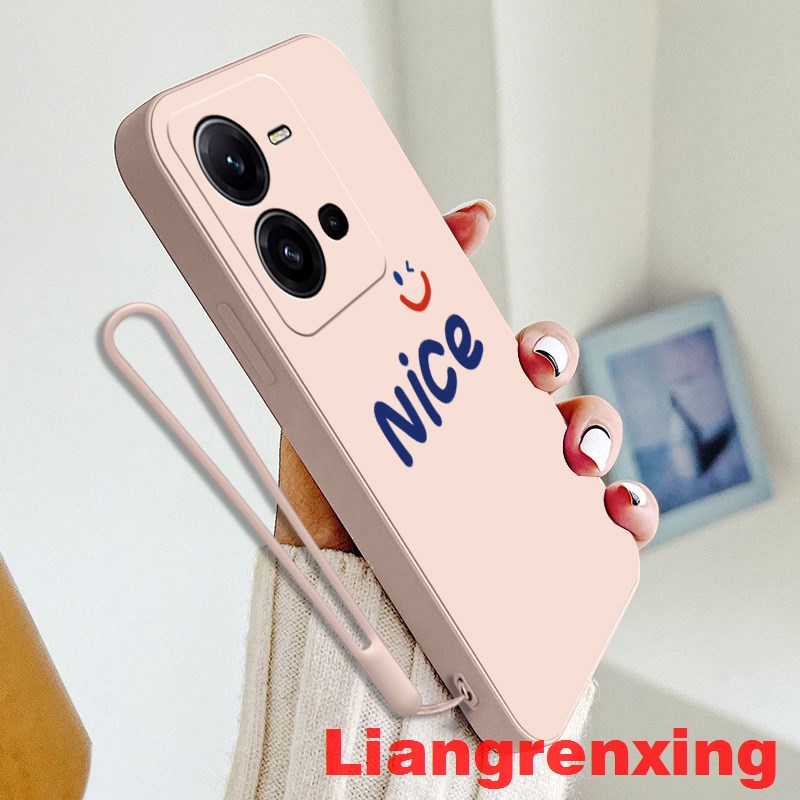 ốp lưng ốp lưng Vỏ Ốp mềm Vivo Y35 4G 2022 vỏ điện thoại bảo vệ Silicone lỏng mịn vỏ Cản Sốc chống sốc thiết kế mới ytnc01 viền vuông cute đẹp viền vuông cute