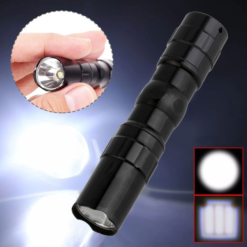 Đèn Pin LED Mini 3W Vỏ Nhôm Đèn LED Tập Trung Cầm Tay Đèn Pin Mini Chống Nước Đi Bộ Đường Dài Cắm Trại Đạp Xe Câu Cá Ngoài Trời