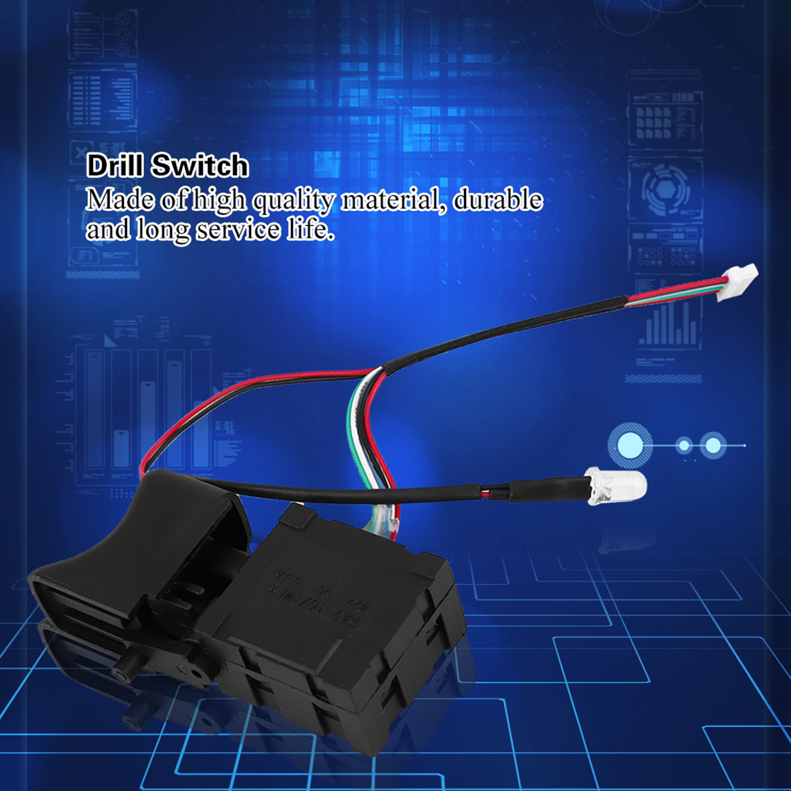 Electric Cordless Drill Speed Control Push Button Trigger Switch 16A 7.2V-24V