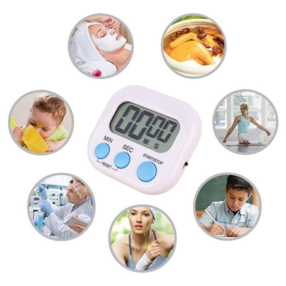 PETISEE Kitchen Clock ic Kitchen Timer Reminder Tools LCD Digital Display Baking Alarm Clock Fashion Alarm Up Countdown Timer Home Cooking