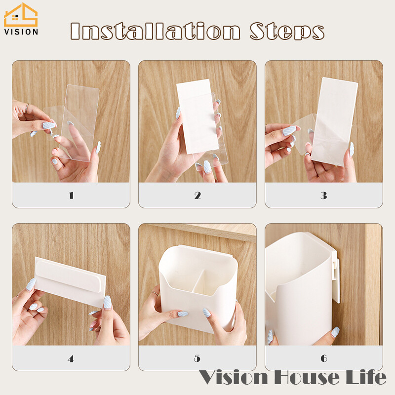 Vision Giá Đựng Đồ Dính Gắn Tường Hộp Đựng Đồ Cửa Tủ Bếp Giỏ Kệ Bên Hông Tủ Lạnh Kệ Ngăn Kéo Dưới Bồn Rửa Giá Sắp Xếp Phòng Tắm