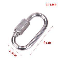 Dân Sự 1Pc Leo Thép Không Gỉ Chuỗi Kết Nối Móc Khóa Khóa Carabiner 316M3.5
