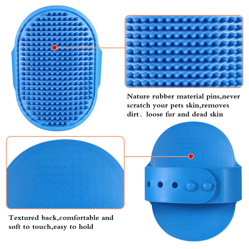 Dog Grooming Brush, Pet Dầu Gội Tắm Bàn Chải Nhẹ Nhàng Massage Cao Su Lược Với Điều Chỉnh Vòng Xử Lý Cho Dài Lông Ngắn Chó Và Mèo 2 Cái