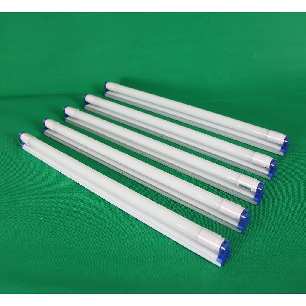 Bộ 5 Combo máng + bóng đèn tuýp Led T8 60cm 9w thủy tinh, đèn tuýp led siêu sáng