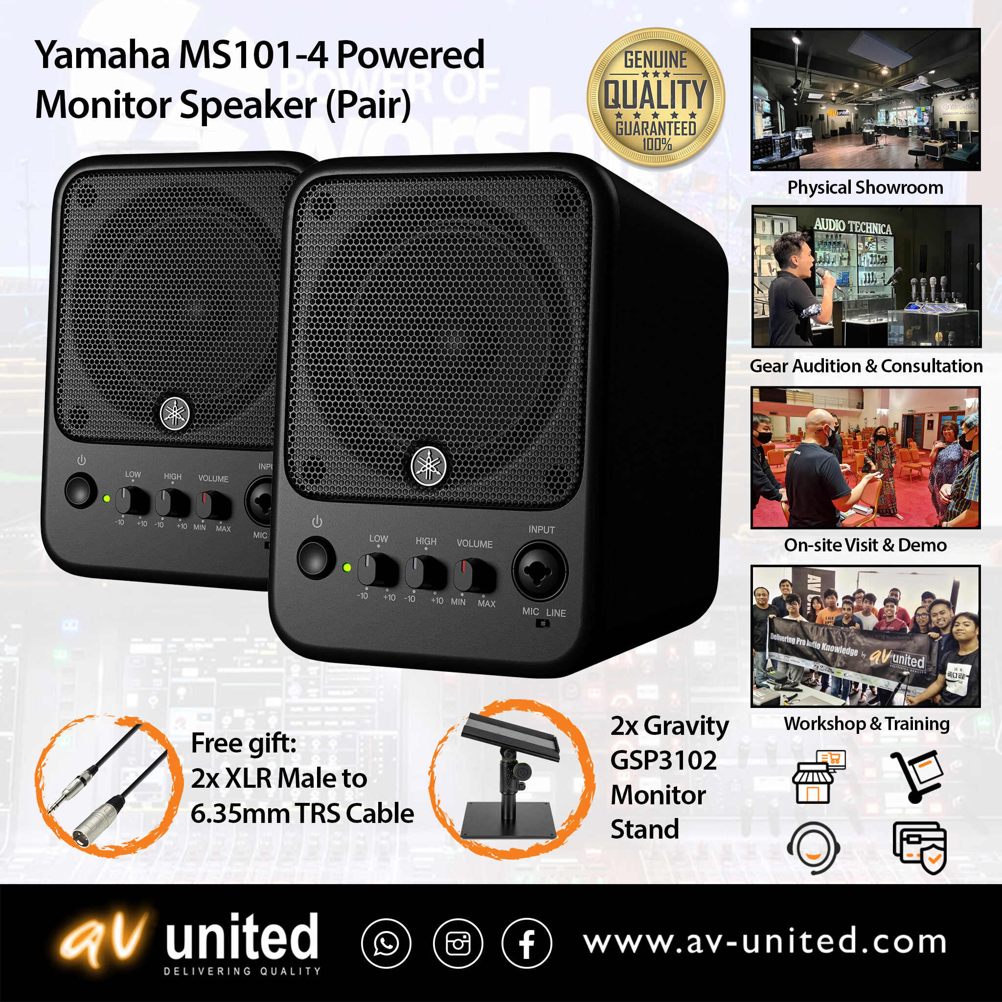 Yamaha MS101-4 Desktop Powered Monitor Speaker (Single/Pair) | Lazada