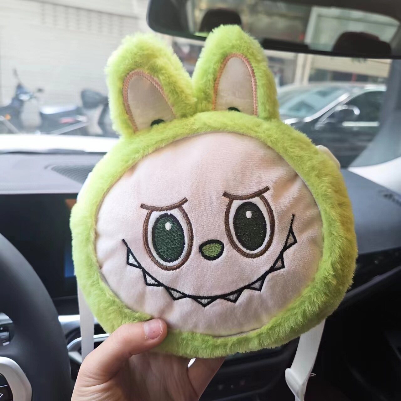 Jivivil pop mart cartoon embroidery labubu tote bags cute large capacity plush bag handbag shoulder bags