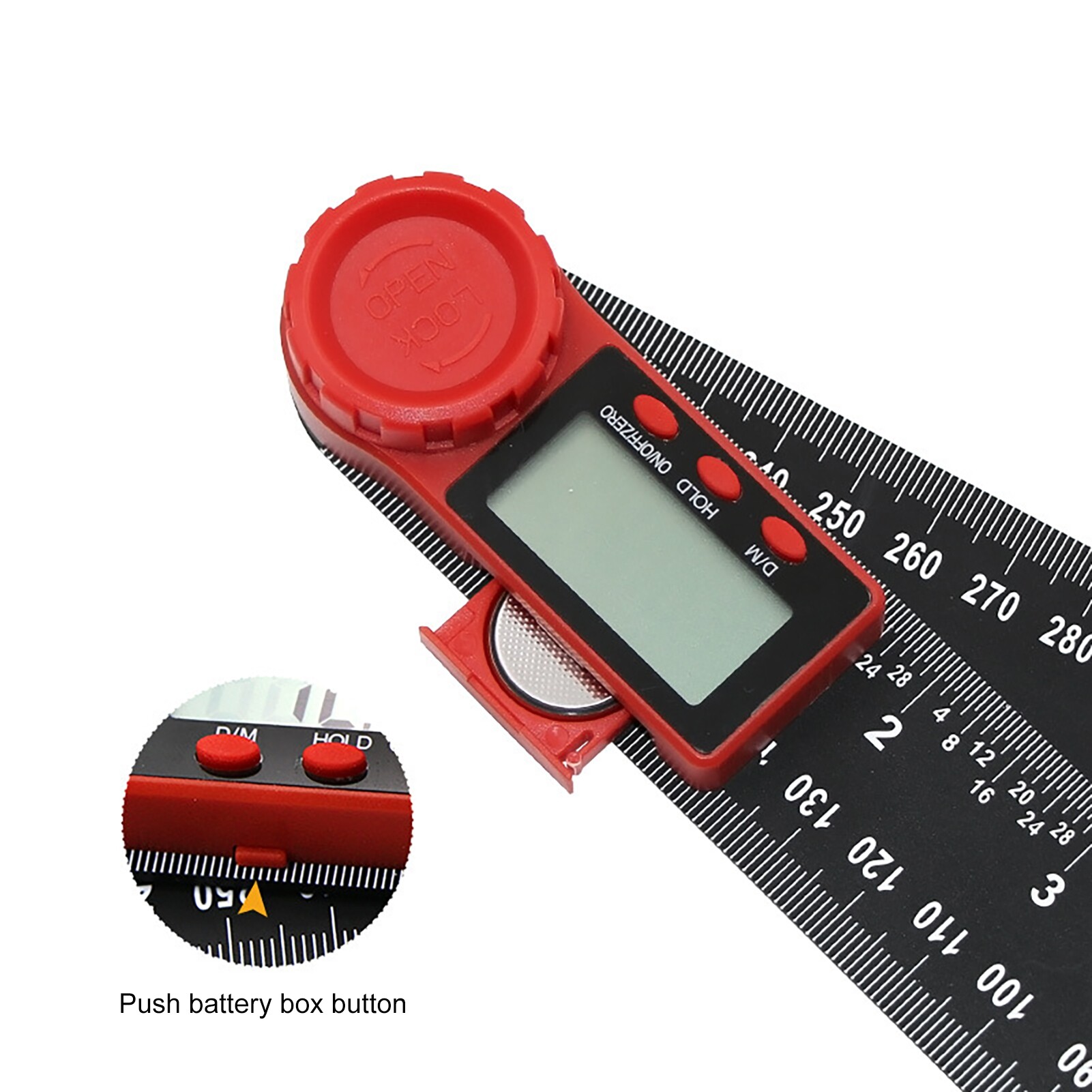 Terylin 200/300mm 2 in 1 Digital Display Angle Meter Inclinometer Caliper Measuring Tool