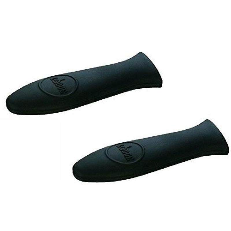 Lodge Silicone Hot Handle Holder Oven Pan Mitts Heat Protecting Silicone Cast Iron Skillet Dutch Oven (Black 2 Pack) Singapore