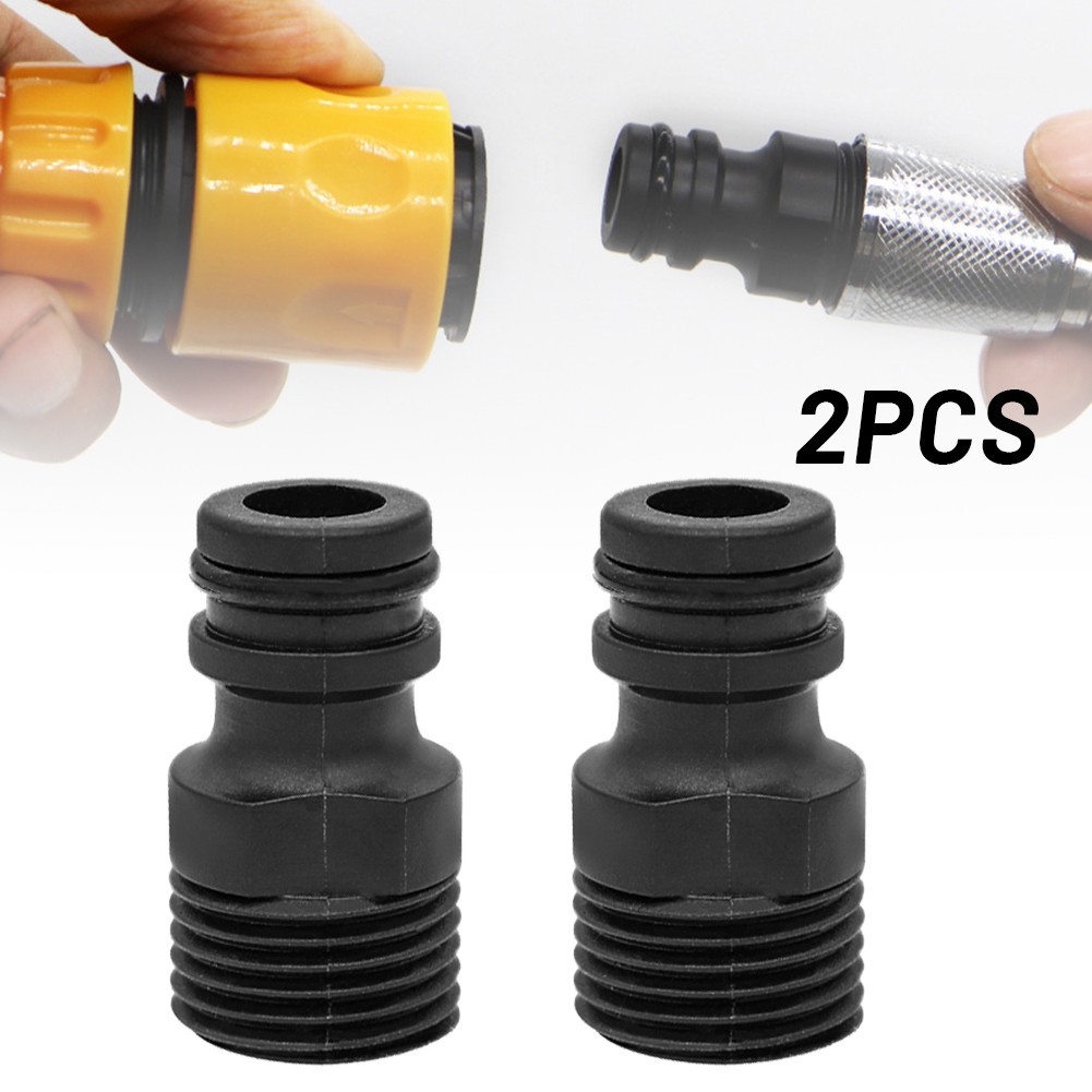 2× 1/2inch✅Threaded Tap Adaptor Garden Water Hose Quick Pipe Connector Fitting