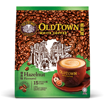 OLD TOWN White Coffee 3in1 Hazelnut 15 Sachets X 38g OLDTOWN